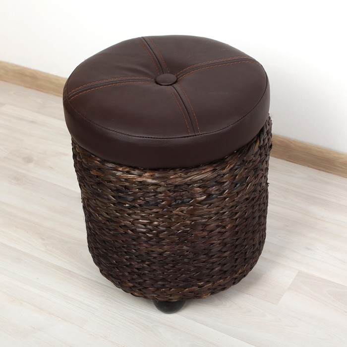 Пуф-короб "Герда" большой, цвет коричневый