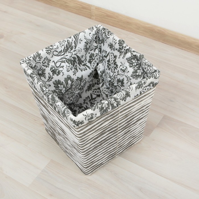 Корзина для хранения плетеная "Узор" 23х23х25 см