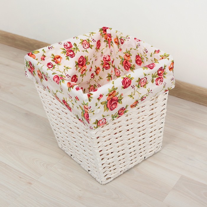 Корзина для хранения плетеная "Лето" 23х23х26 см