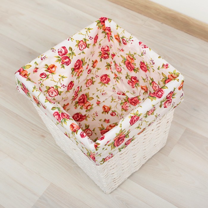 Корзина для хранения плетеная "Лето" 23х23х26 см