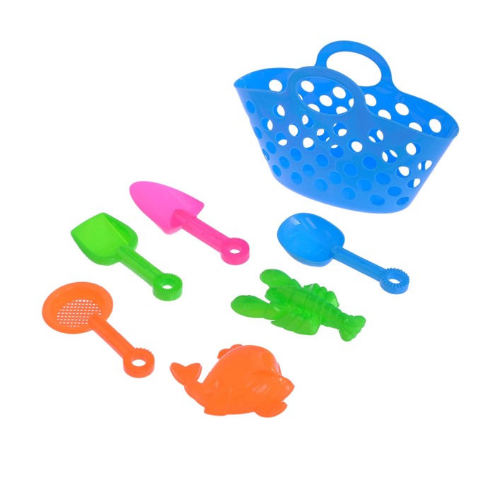 Песочный набор "Корзиночка", 7 предметов, МИКС