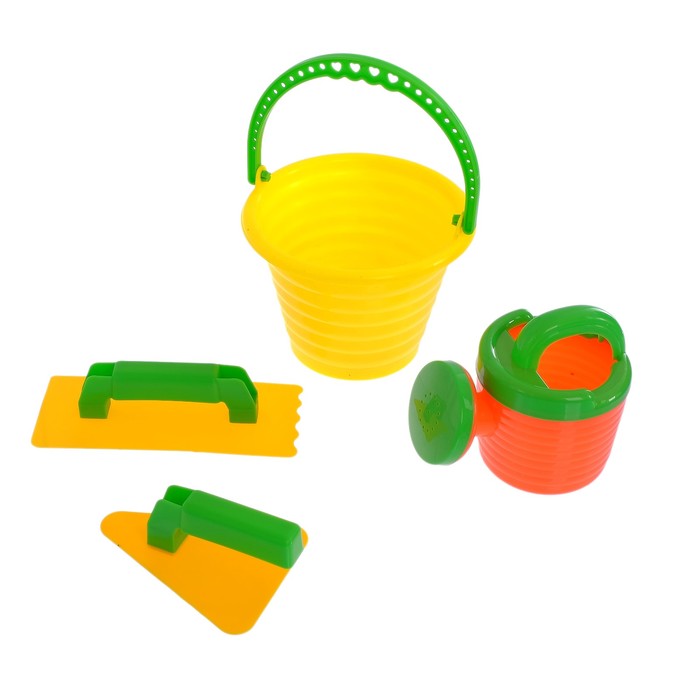 Песочный набор "Строитель", 4 предмета, МИКС
