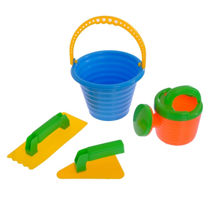 Песочный набор "Строитель", 4 предмета, МИКС