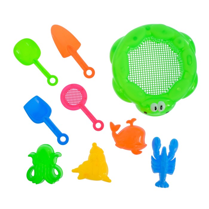 Песочный набор "Морские приключения", 9 предметов, МИКС