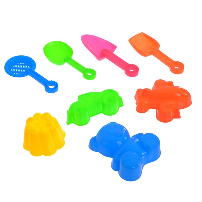 Песочный набор "Самолётик", 8 предметов