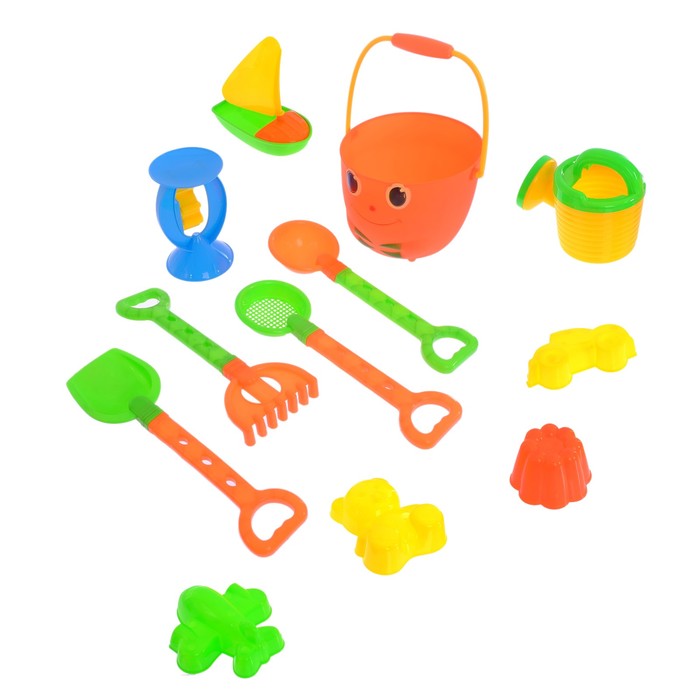 Песочный набор "Улыбка", 12 предметов, МИКС