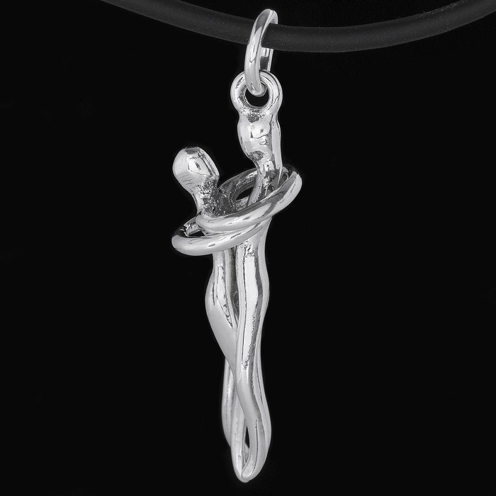 Кулон "Человечки", цвет чернёное серебро