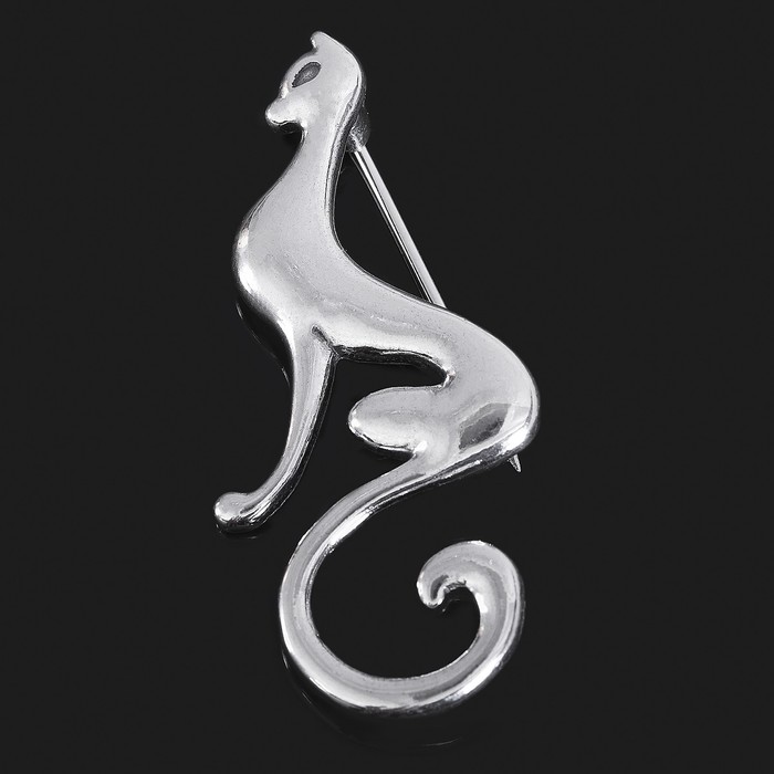 Брошь "Дануся", цвет чернёное серебро