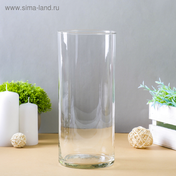 Ваза Трубка 107 25х11см, прозрачная ваза трубка стекло прозрачная 30 см