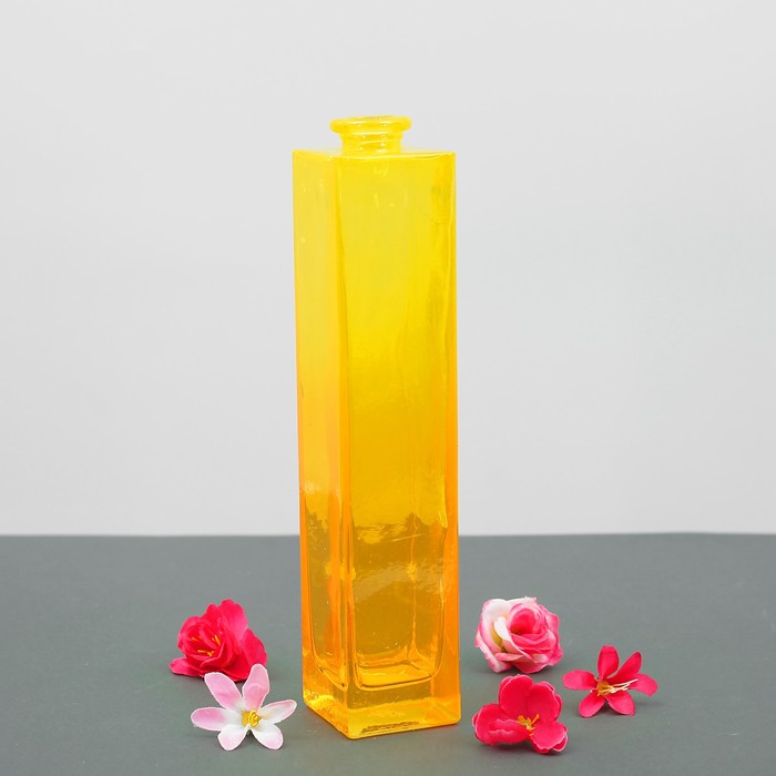 Ваза "Нарцисс-радуга" жёлто-оранжевая  24,5х5,5х5,5см,   0,45л