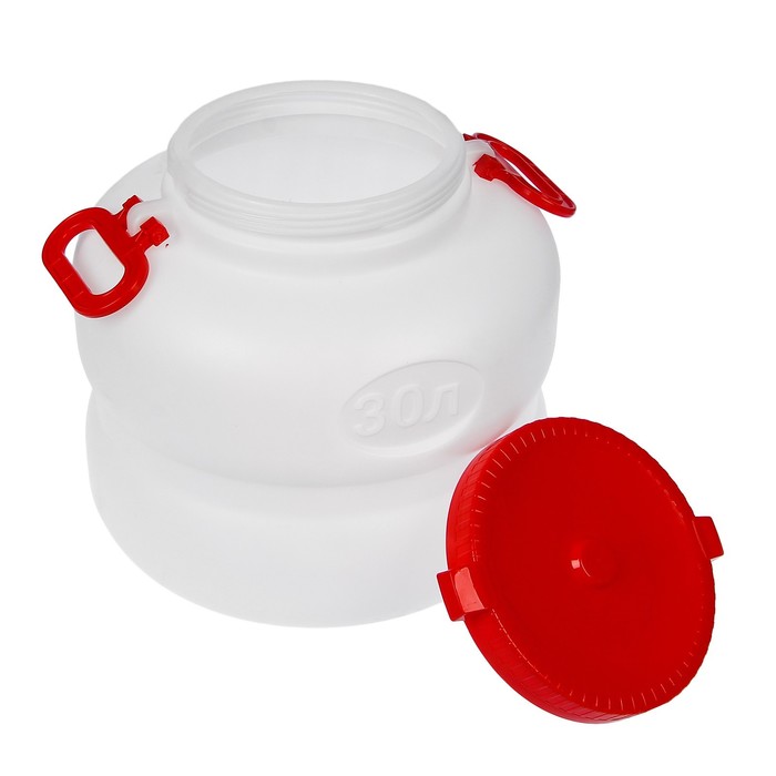 Фляга пищевая «Байкал», 30 л, с навесными ручками, белая