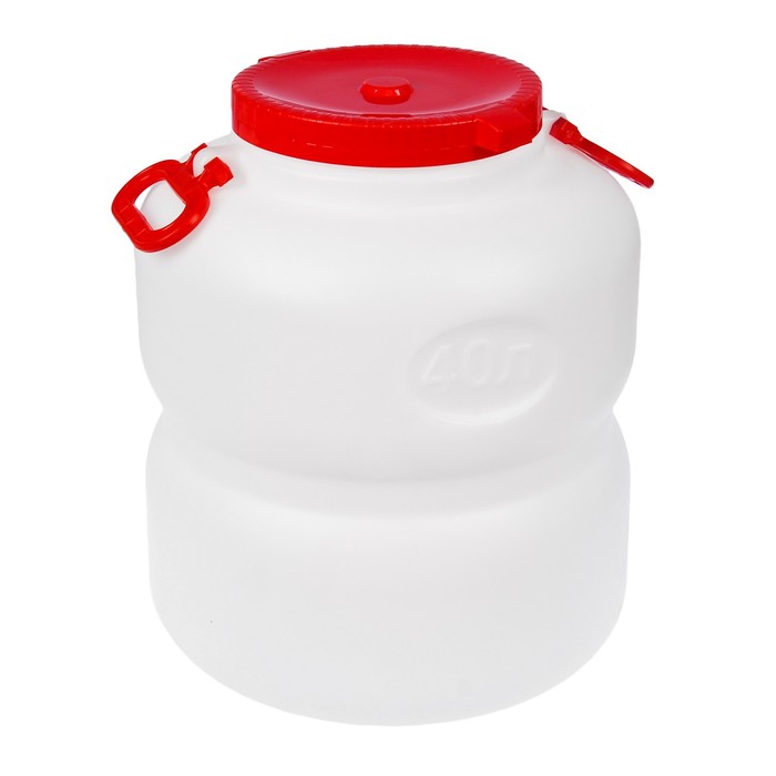 Фляга пищевая «Байкал», 40 л, с навесными ручками, белая