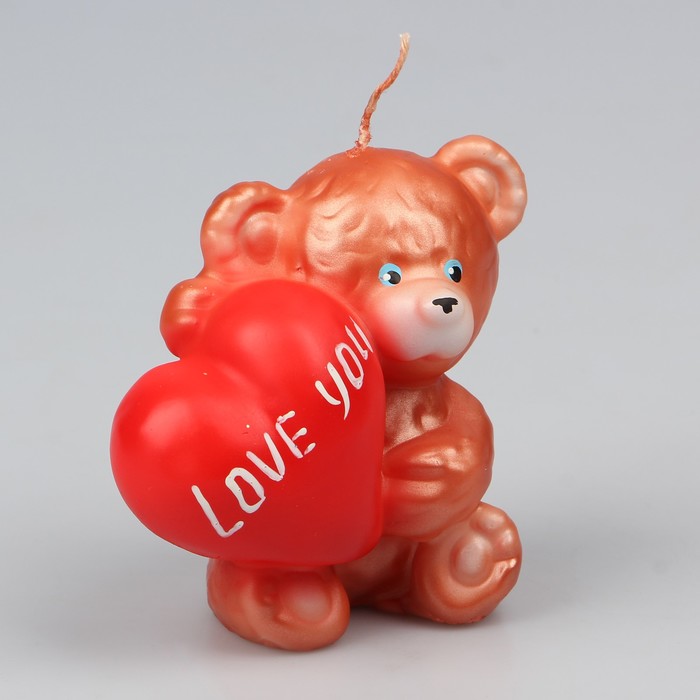 Свеча " Влюбленный мишка", h=8см