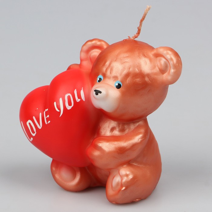 Свеча " Влюбленный мишка", h=8см