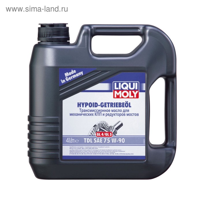 фото Масло трансмиссионное liquimoly 75w-90, псинт., gl4/gl5, 4 л