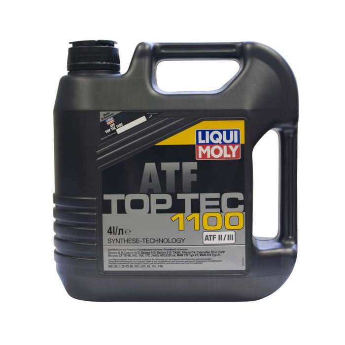 Трансмиссионное масло LiquiMoly ATF 1100 Top Tec для АКПП, 4 л