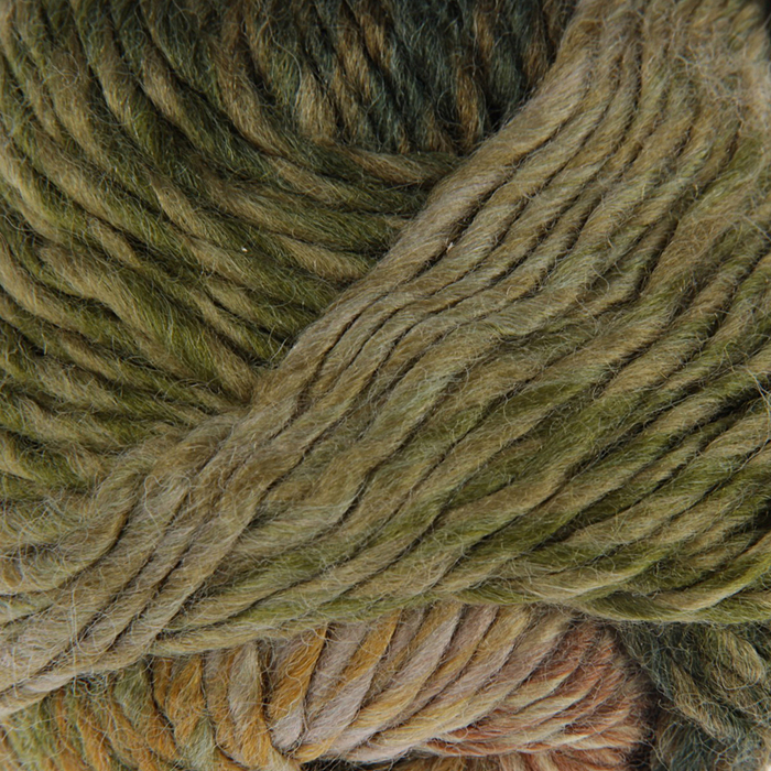 Пряжа "Artist" 35% шерсть, 65% акрил 150м/100гр (86345 принт зеленый)