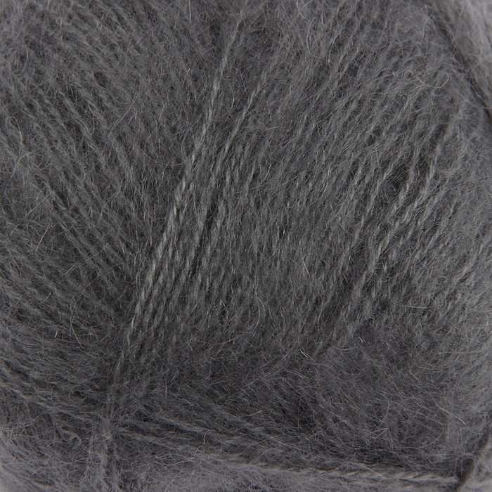 Пряжа "KING moher" 50% мохер, 50% премиум акрил 440м/100г (4192 тем.серый)