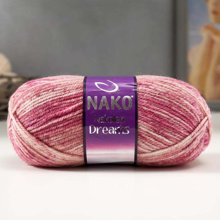 Пряжа "Nakolen Dreams" 49% шерсть, 51% премиум акрил 210м/100г (31441 принт)