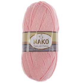

Пряжа "Natural Bebe" 10% бамбук, 14% хлопок, 76% акрил 225м/100г (11624 розовый)