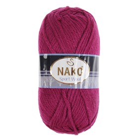 

Пряжа "Sport wool" 25% шерсть, 75% акрил 120м/100г (6964 малиновый)