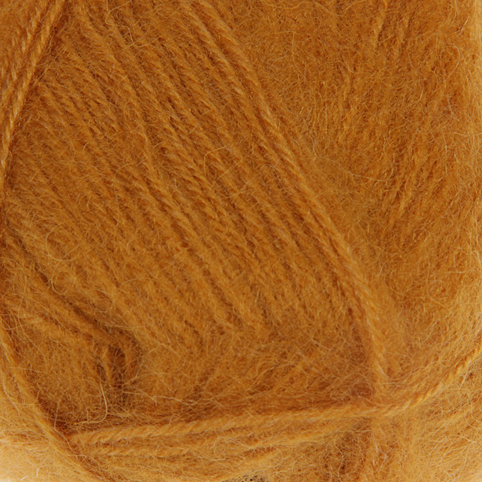 Пряжа "Super Angora" 35 % мохер, 65 % премиум акрил 395м/100г (10129 горчица)