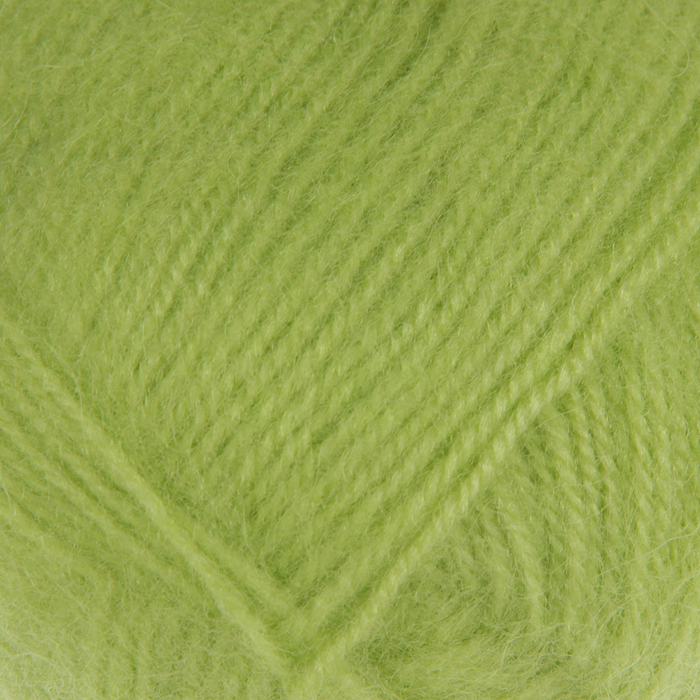Пряжа "Super Angora" 35 % мохер, 65 % премиум акрил 395м/100г (5086 ярко салатовый)