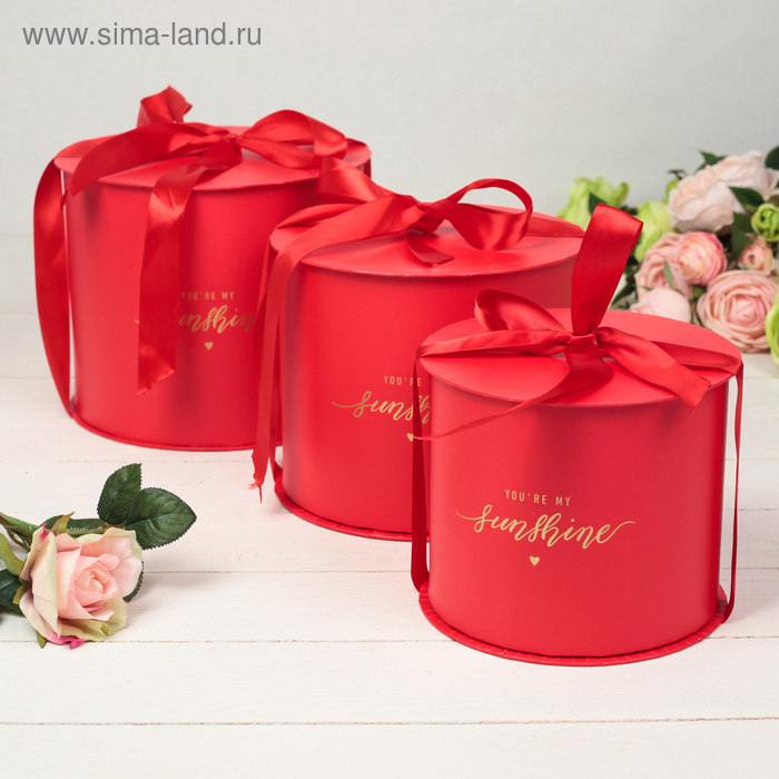 

Набор коробок 3 в 1, красный, 22,5 х 22,5 х 18,5 - 17,5 х 17,5 х 14,5 см