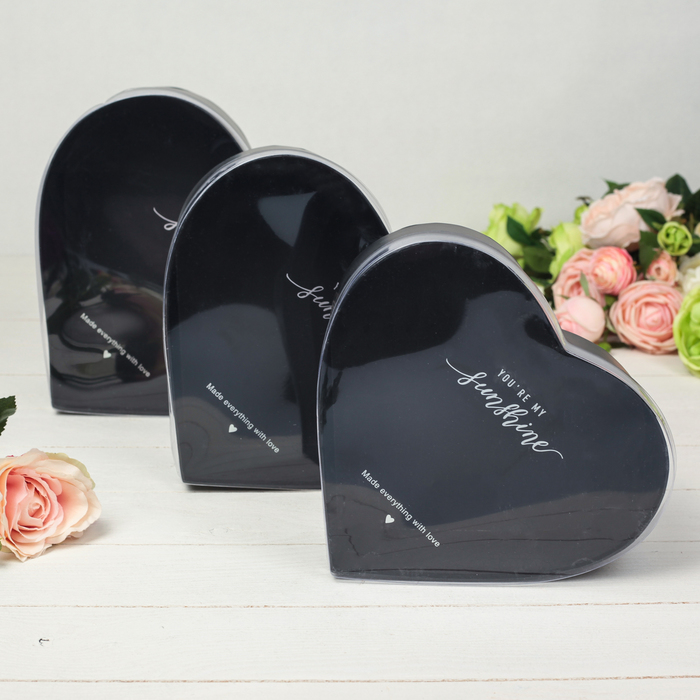 Набор коробок 3в1, чёрный, 28 х 26 х 11 - 23 х 21 х 8 см