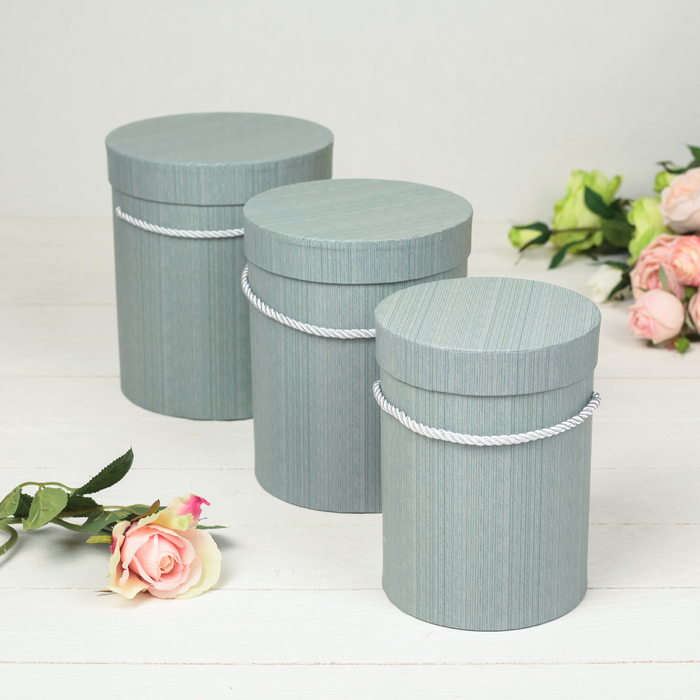 Набор коробок 3в1, 18 х 18 х 20,5 - 14 х 14 х 18 см