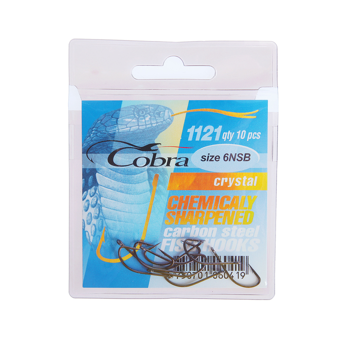 Крючки Cobra Crystal 1121 NSB №6 (набор 10 шт)
