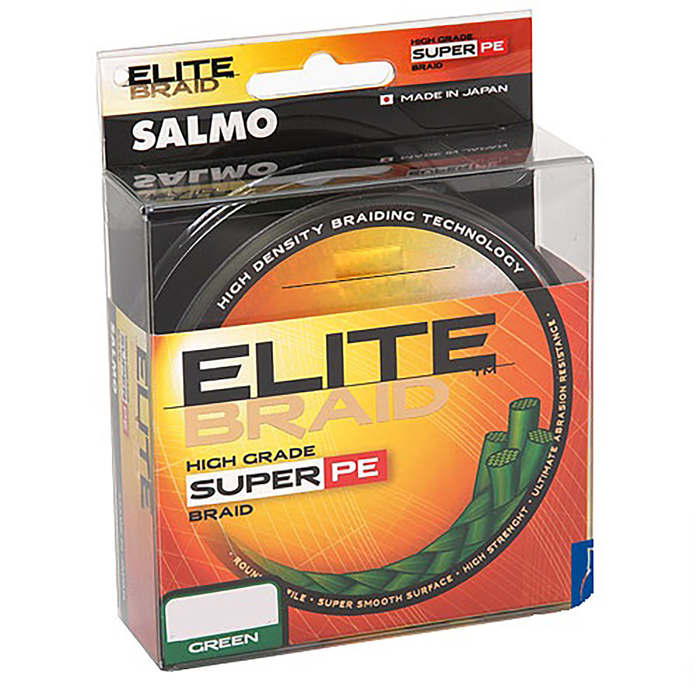 Леска плетёная Salmo Elite Braid Green 125 м, d=0,15 мм, тест 7,4 кг