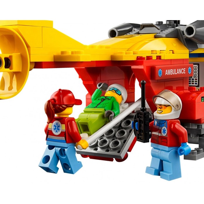 Конструктор Город "Вертолёт скорой помощи", 190 деталей