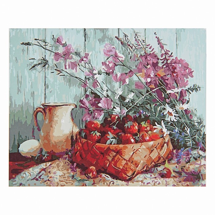 Картина по номерам "Натюрморт с клубникой"