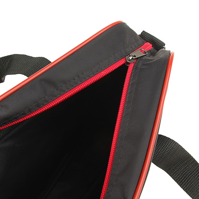 Папка с ручками текстиль А4 70мм 370х270 плечевой ремень Luris для мальчика «Мото»