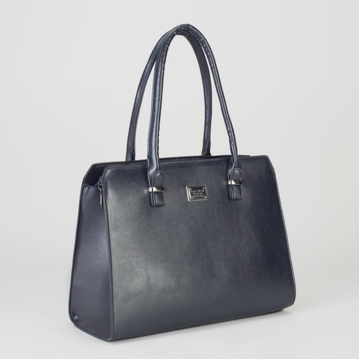 Сумка женская, отдел с перегородкой на молнии, 2 наружных кармана, цвет синий