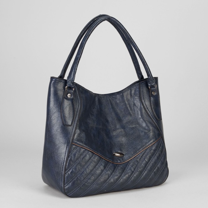 Сумка женская, отдел на молнии, наружный карман, цвет синий