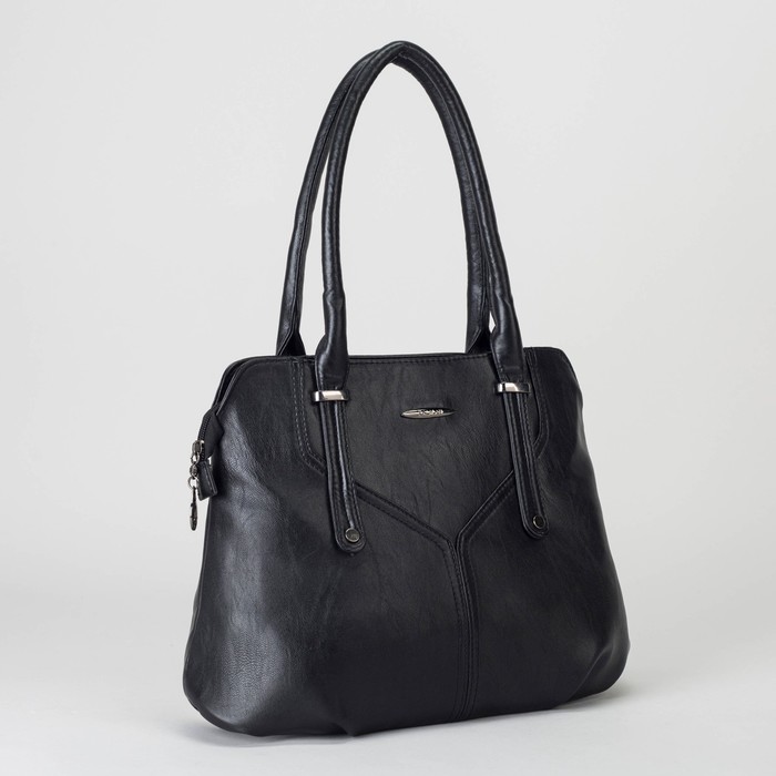 Сумка женская, отдел с перегородкой на молнии, наружный карман, цвет чёрный