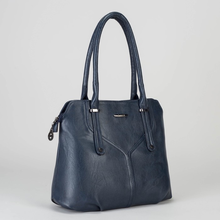 Сумка женская, отдел с перегородкой на молнии, наружный карман, цвет синий