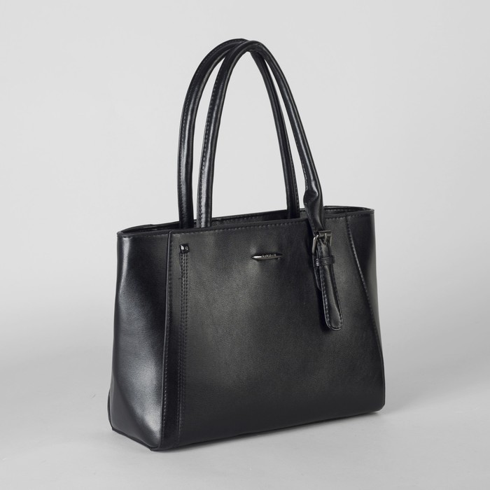 Сумка женская, отдел с перегородкой на молнии, наружный карман, цвет чёрный