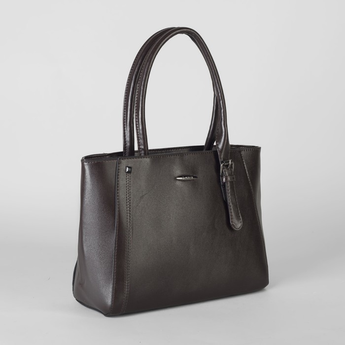 Сумка женская, отдел с перегородкой на молнии, наружный карман, цвет коричневый