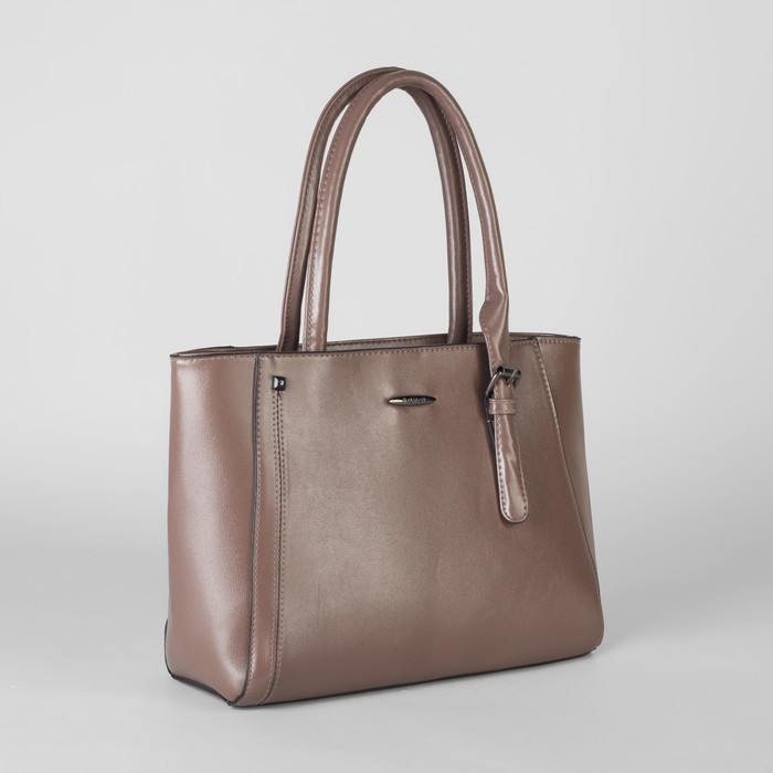 Сумка женская, отдел с перегородкой на молнии, наружный карман, цвет пудровый