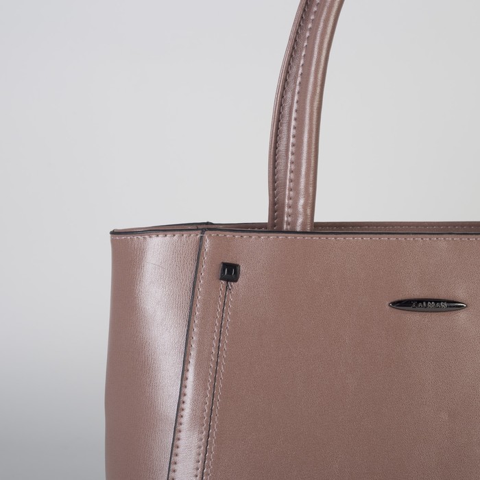 Сумка женская, отдел с перегородкой на молнии, наружный карман, цвет пудровый