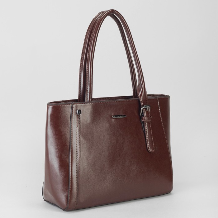 Сумка женская, отдел с перегородкой на молнии, наружный карман, цвет шоколадный