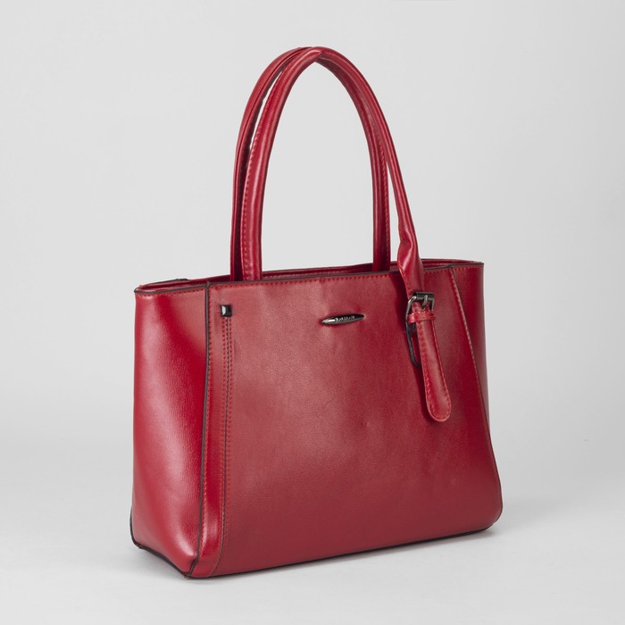 Сумка женская, отдел с перегородкой на молнии, наружный карман, цвет красный