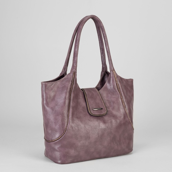 Сумка женская, отдел с перегородкой на молнии, наружный карман, цвет фиолетовый