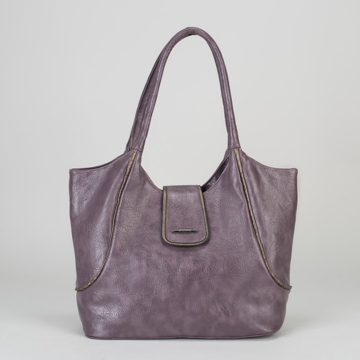 Сумка женская, отдел с перегородкой на молнии, наружный карман, цвет фиолетовый