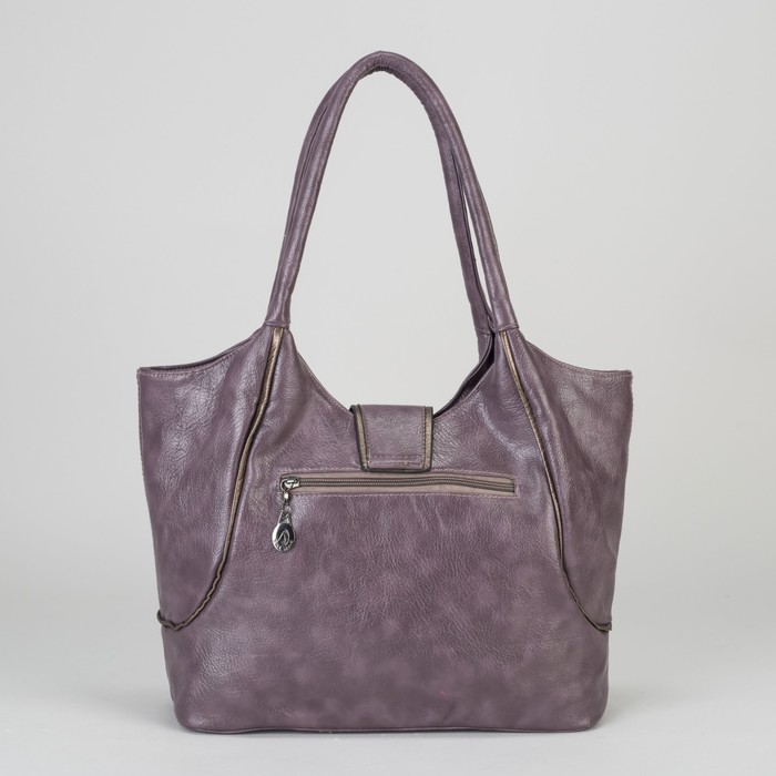 Сумка женская, отдел с перегородкой на молнии, наружный карман, цвет фиолетовый