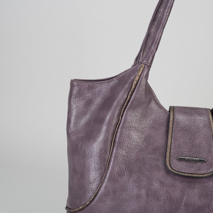 Сумка женская, отдел с перегородкой на молнии, наружный карман, цвет фиолетовый