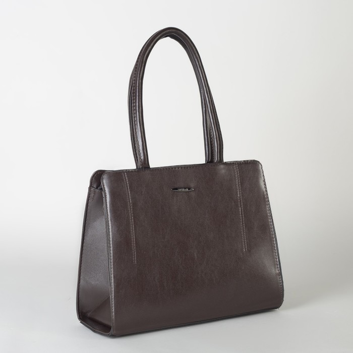 Сумка женская, отдел с перегородкой на молнии, наружный карман, цвет коричневый